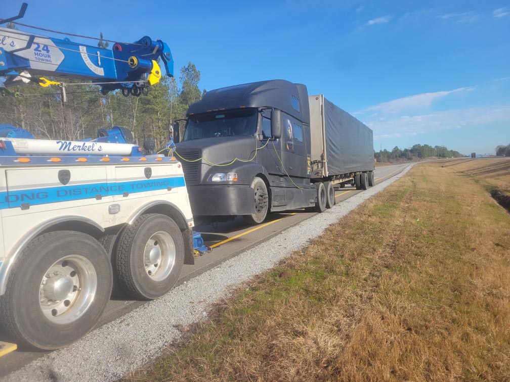 Wrecker Service in Columbiana | Towing a Semi | Merkel's Chelsea Towing